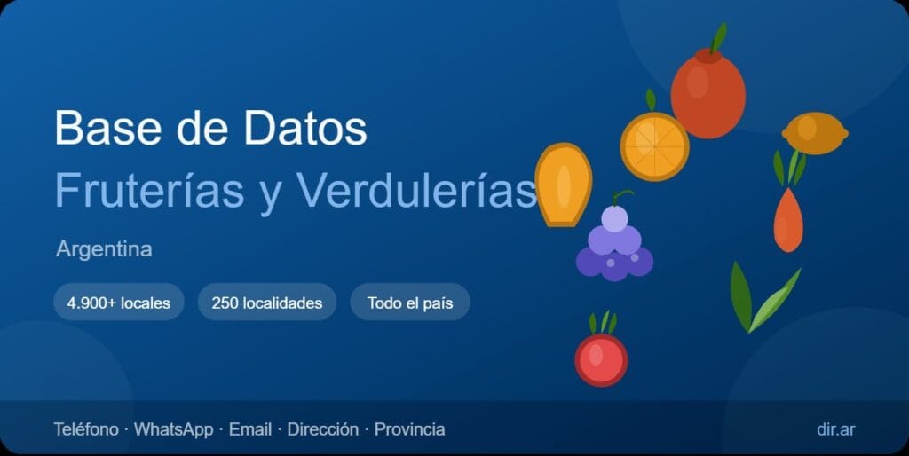 cabecera base de datos de verdulerias y fruterias