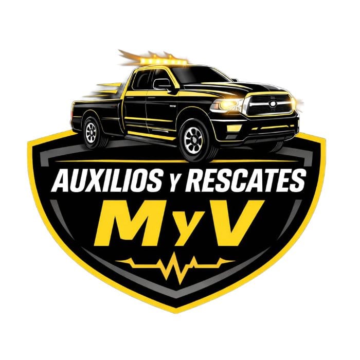 Logo de Auxilios y Rescates MyV, servicio de grúa en Bahía Blanca