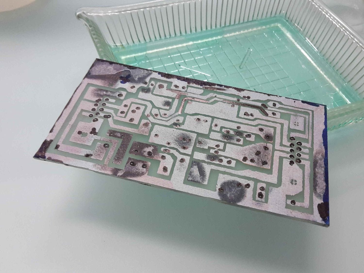 Placa de circuito impreso de un módulo electrónico