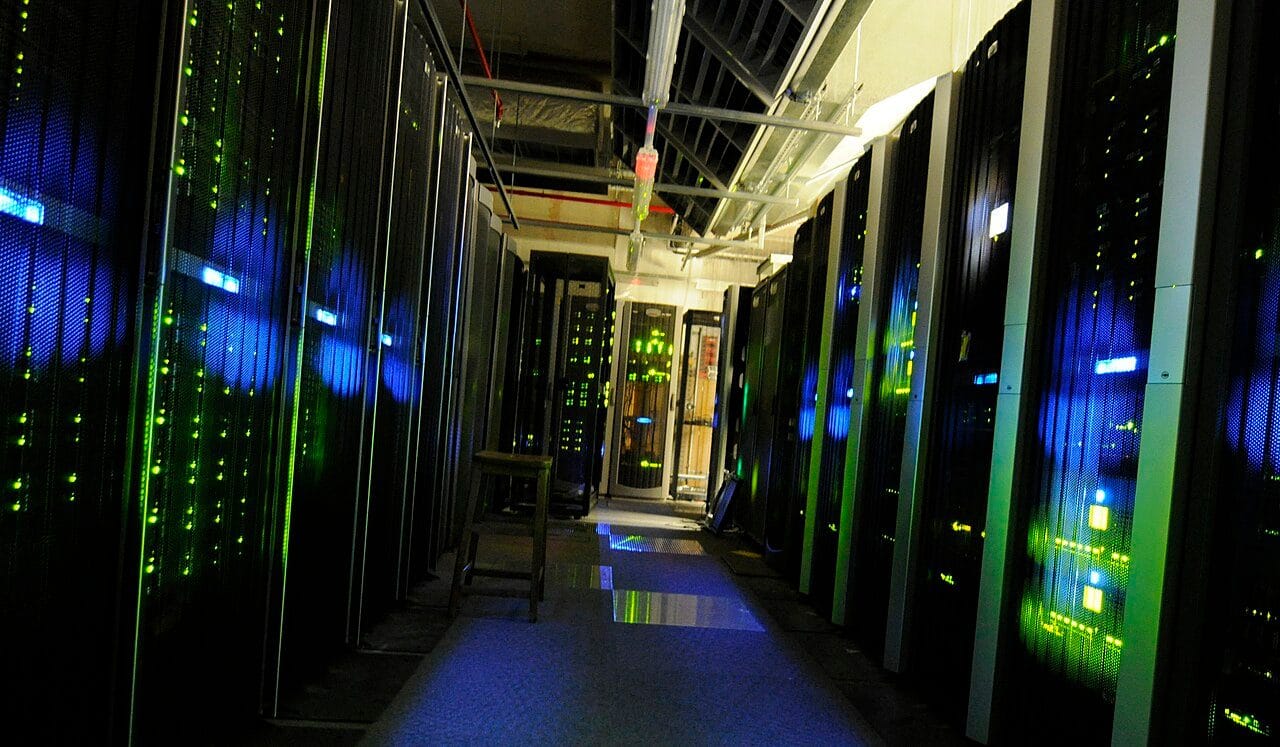 Sala de servidores de un centro de datos