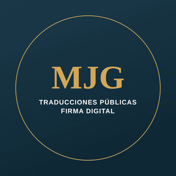 Logo de MJG Traducciones Públicas con firma digital