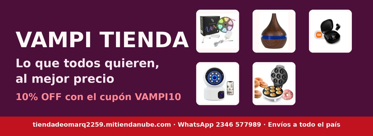 Banner de Vampi Tienda: tecnología, hogar y regalos